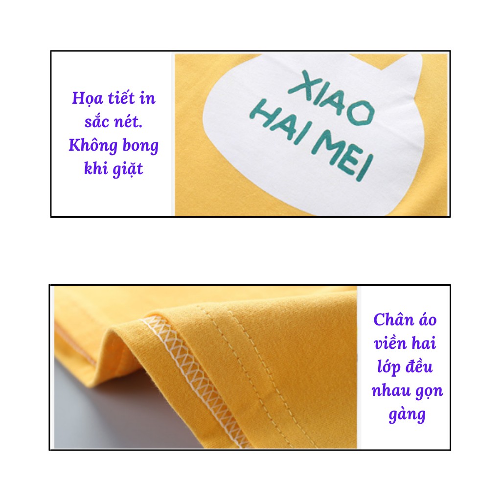 Bộ Cotton Cho Bé Trai Bé Gái Từ  1 Tuổi Đến 5 Tuổi Chất Đẹp Thoáng Mát In Hình Dễ Thương Có 6 Mẫu Lựa Chọn