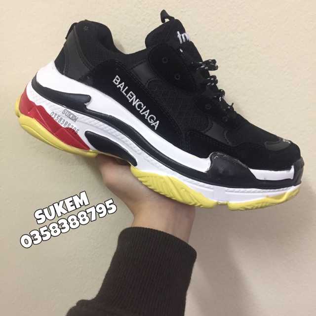 [KÈM HỘP] GIÀY BALEN TRIPLE S MÀU ĐEN 36-43