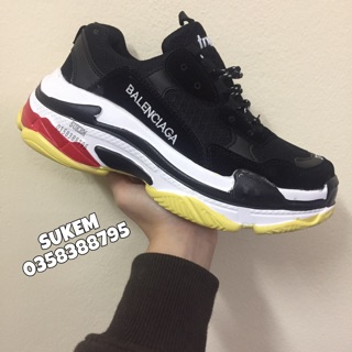 Giày balen triple s màu đen 36-43