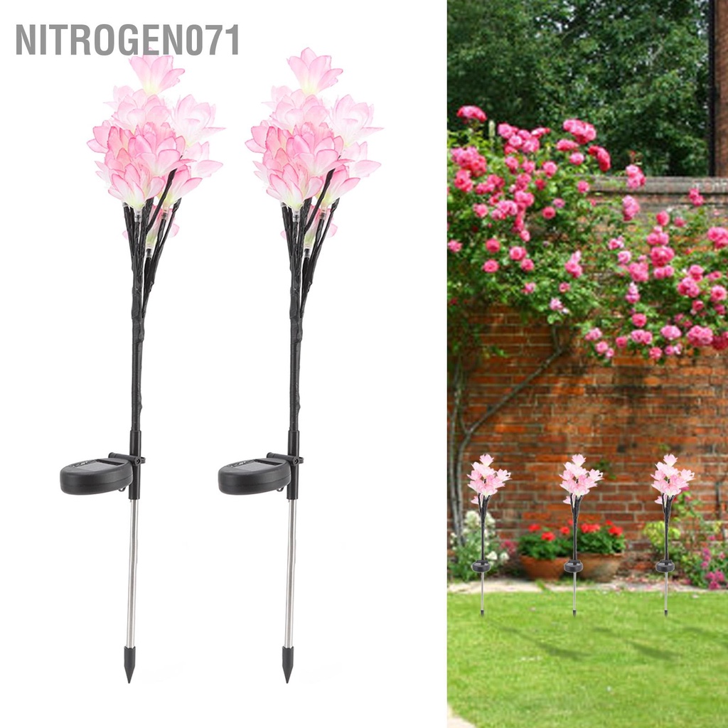Nitrogen071 Đèn năng lượng mặt trời không thấm nước LED ngoài Sân vườn Ánh sáng trang trí cho sân