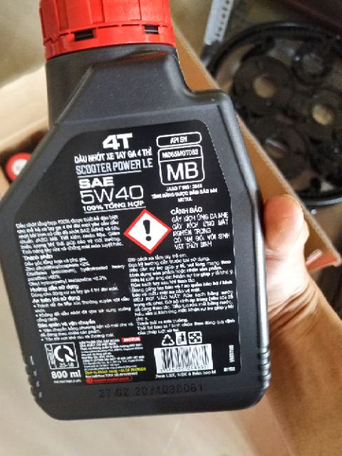 Motul Scooter Power LE 4T 5W40 [MB] 100% tổng hợp