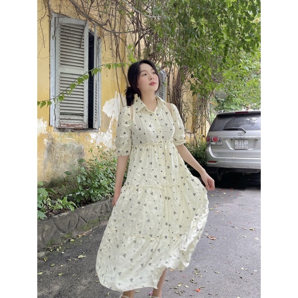 DOTTY DRESS đầm sơ mi khoét vai Ebublio | BigBuy360 - bigbuy360.vn