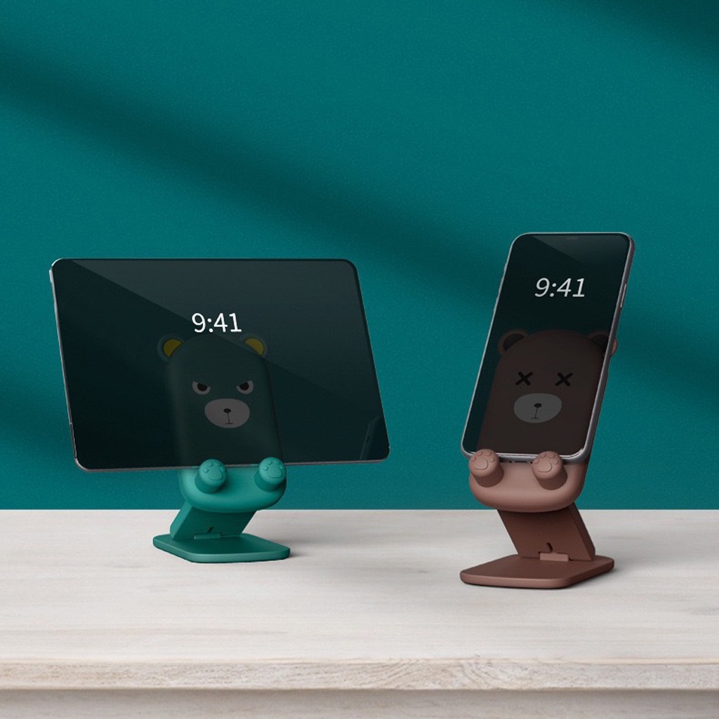 GIA2 - Giá đỡ điện thoại dễ thương hình vịt vàng gấu nâu đáng yêu kiểu dáng độc đáo tiện dụng