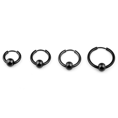 Bông Tai Nam Khoen Tròn Có Trái Châu Titan Ko Rỉ TT 2345