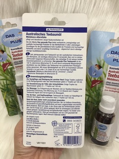 Tinh dầu tràm trà Das Gesunde Plus Teebaumol 30ml