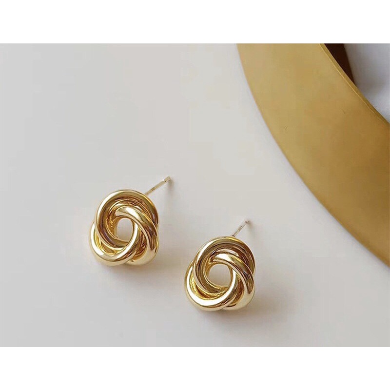 Bông Tai Hoa Tai Bạc 925 Không Gỉ Mạ Vàng Sang Trọng Quý Phái Dobi B5