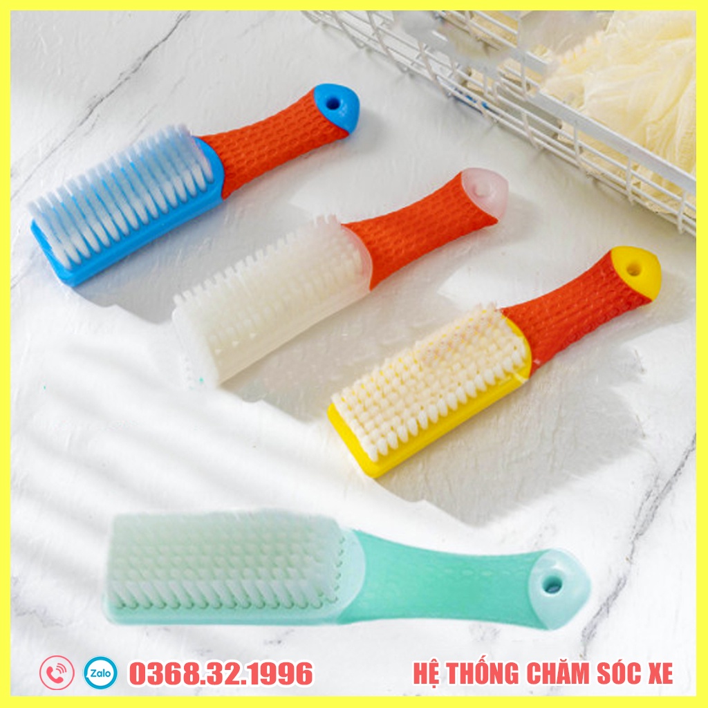Bàn Chải Đa Năng Đánh Ghế Da Ô Tô, Vệ Sinh Giầy Dép Quần Áo Cán Cầm Tay Chuyển Dụng