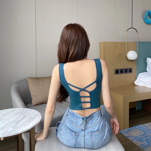 Áo bra sport tăm trơn ms 5710 đan lưng | BigBuy360 - bigbuy360.vn
