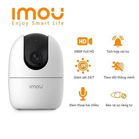 Camera imou, camera wifi, Full HD 1080p, A22EP, quay 360, phát hiện con người, báo động