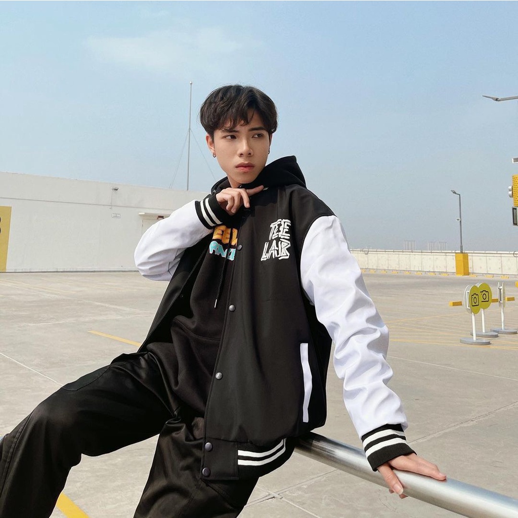 Áo Khoác Dù Bomber TEELAB FROM HELL Form Rộng Unisex Nam Nữ Ulzzang Phong Cách Cá Tính