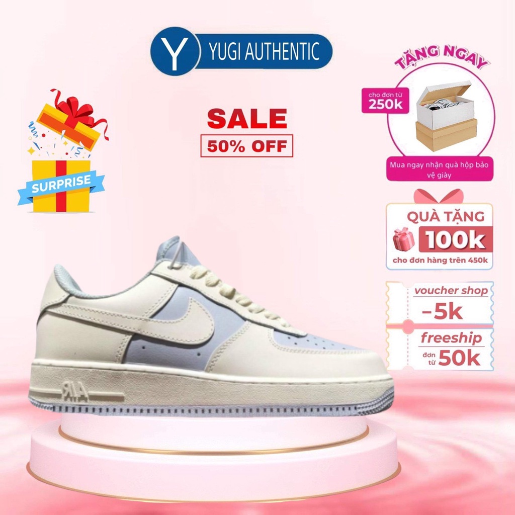 Giày_Nike Air Force 1, Giày AF1 Nam Nữ Thể Thao Trắng Xanh Thời Trang Hàng Đẹp Full Box Tặng Kèm Phụ Kiện-yugi19988