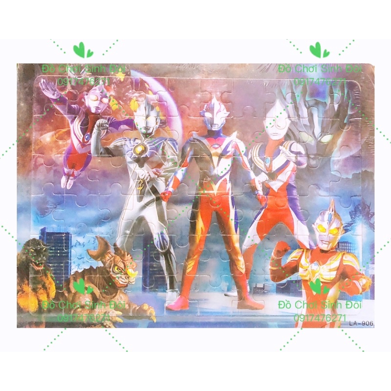 ráp hình bằng gỗ 60 miếng - siêu nhân điện quang