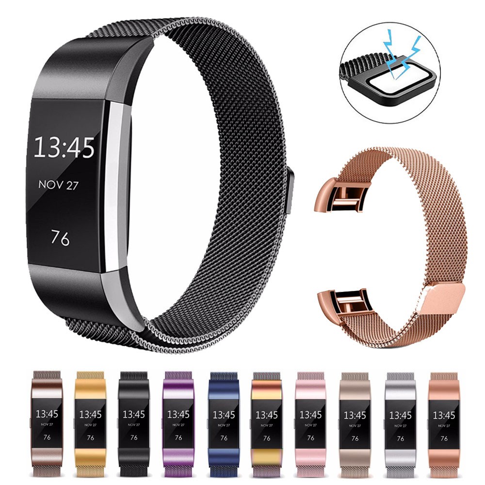 Dây đeo inox Milanese cho đồng hồ thông minh Fitbit Charge 2