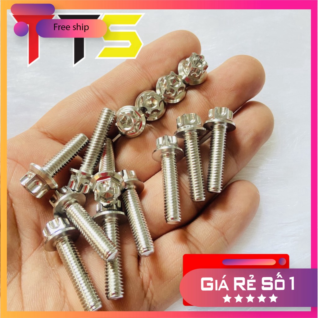 HCM  Ốc inox SALAYA THÁI trụ 6ly đầy đủ size sử dụng bắt dàn áo, lốc máy, ốp pô ( 1cm đến 11cm ) ĐỒ CHƠI XE MÁY GIÁ SỈ