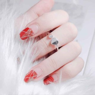 Nhẫn bạc ý 925 tim đôi dáng hở freesize