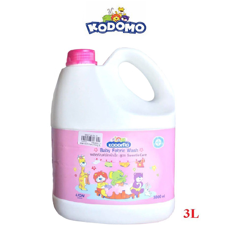 NƯỚC GIẶT KODOMO 3 LÍT XANH/HỒNG CHÍNH HÃNG THÁI LAN