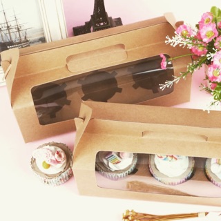HỘP ĐỰNG CUPCAKE CÁC CỠ GIẤY KRAFT CỨNG CÁP