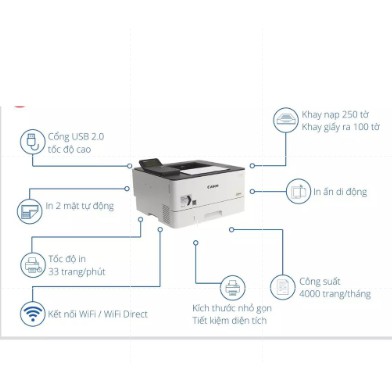 Máy in Canon LBP 223DW chính hãng - in đảo mặt tự động, in qua mạng Wifi | BigBuy360 - bigbuy360.vn