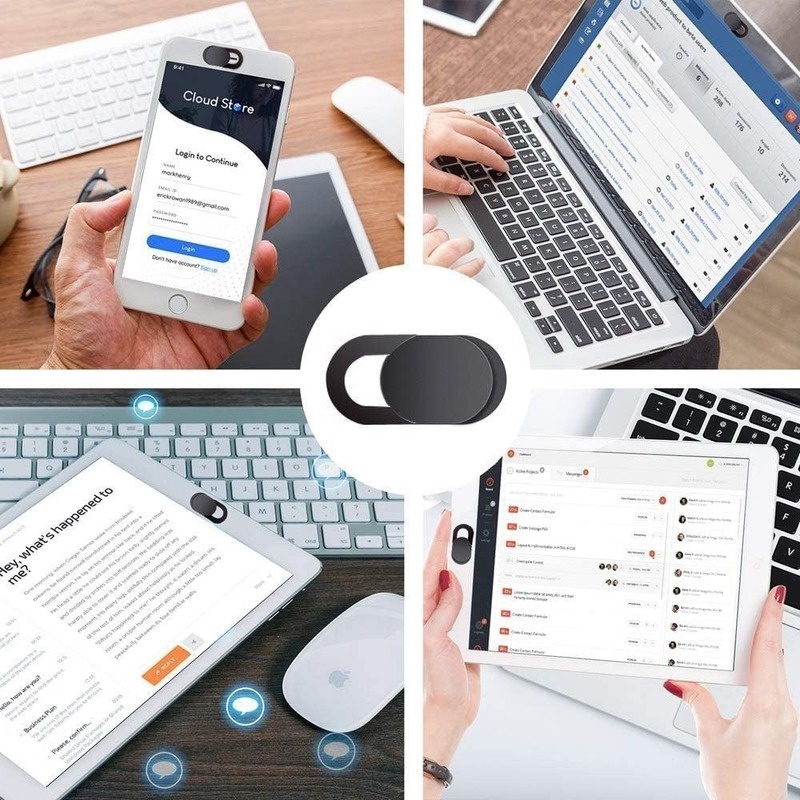 Bộ 6 Nắp Trượt Webcam Bằng Nhựa Có Nam Châm Thông Dụng Cho iPhone Và Android / Laptop / Máy Tính Bảng | BigBuy360 - bigbuy360.vn