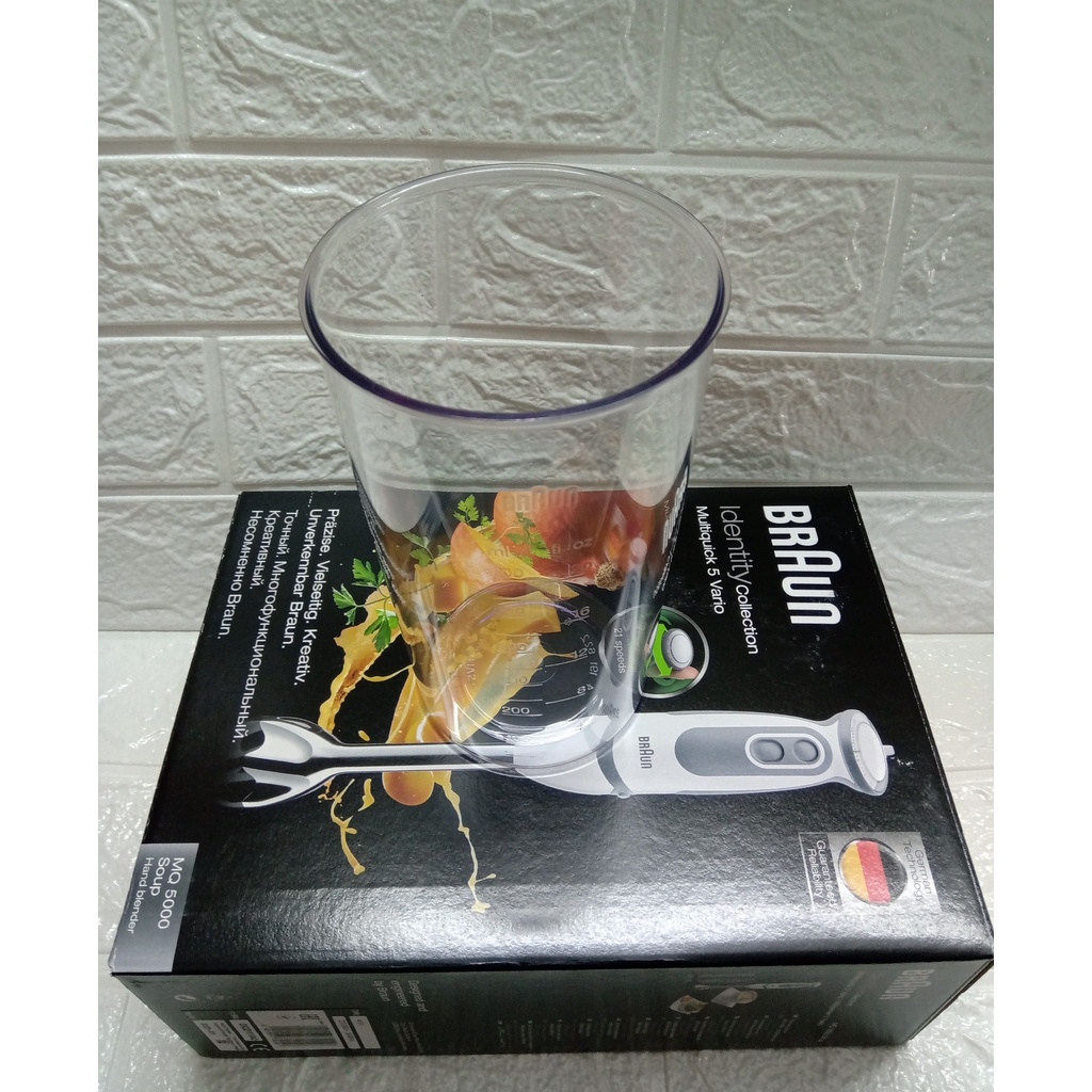 Cốc xay 600ml máy xay cầm tay Braun MQ5000 MQ5030 MQ5035 MQ5045 MQ5200 MQ5235 MQ5245 MQ3000 MQ3035 và các hãng khác