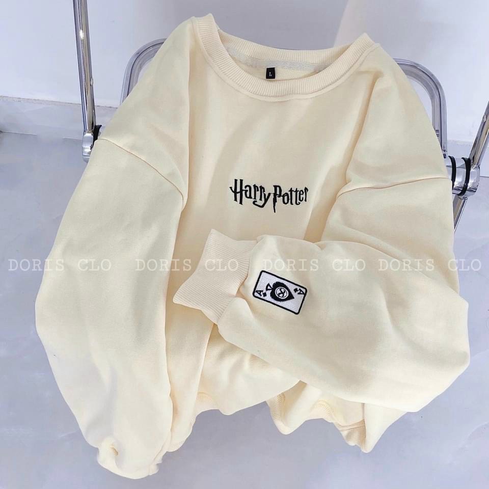 Áo Khoác Hoodie- Áo Khoác Sweater- Áo Khoác Nỉ Chui Đầu Tay Phồng Haryporter Chữ Thêu Siêu Cute Tp