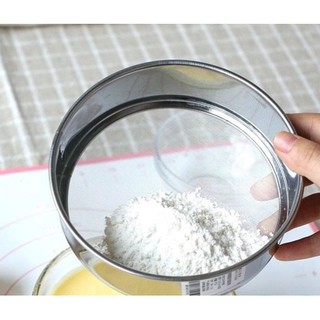 Rây bột tròn inox cầm tay