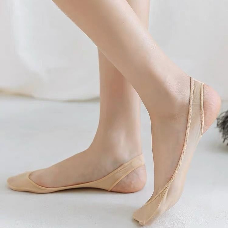 1 Đôi Vớ Lụa Silicone Siêu Mỏng Chống Trượt Thoáng Khí Dành Cho Nữ