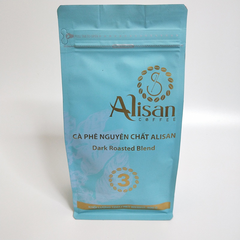 Cà phê Alisan số 3, Robusta/Arabica/Culi   rang mộc, rang xay nguyên chất