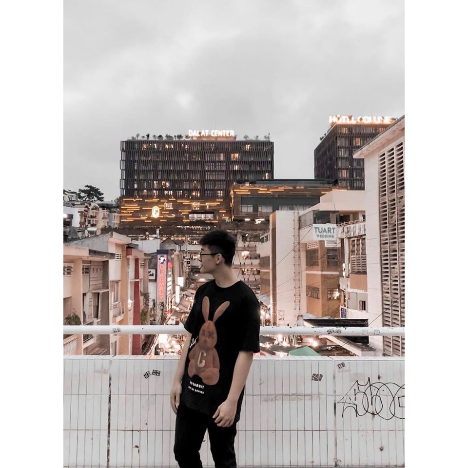 Áo thun BAD thỏ TOY nâu Nam nữ chất cotton | BigBuy360 - bigbuy360.vn