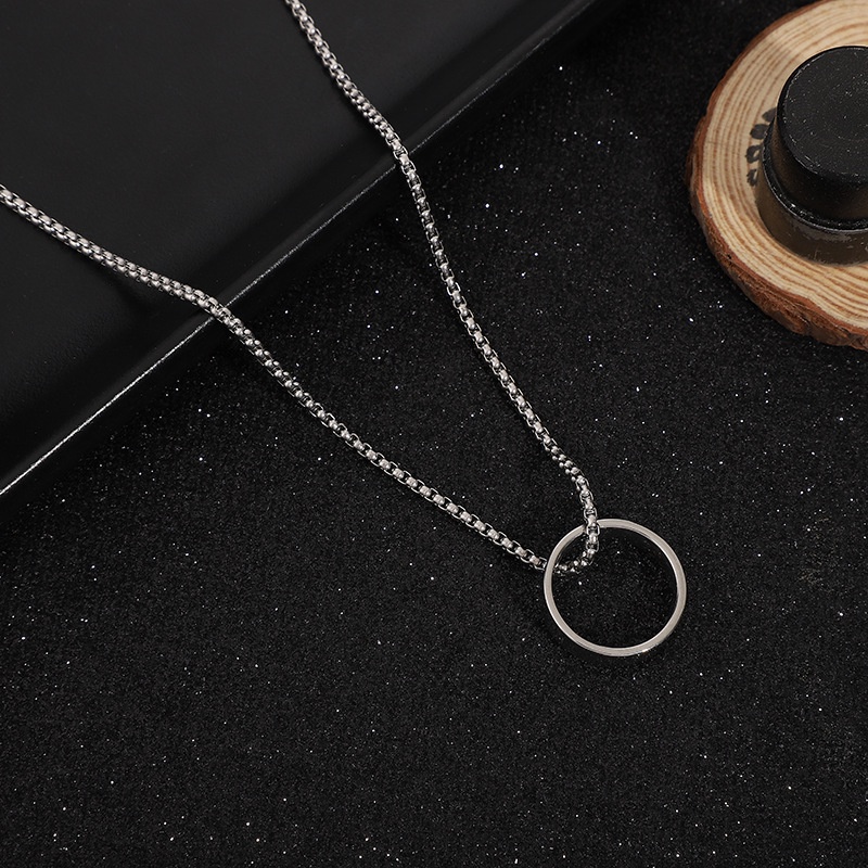 Dây chuyền Nam Bạc Đẹp Unisex Cá Tính Ngầu Thời Trang Nam Basic R Chain Lucifer Store Vòng Titan không gỉ - R Chain