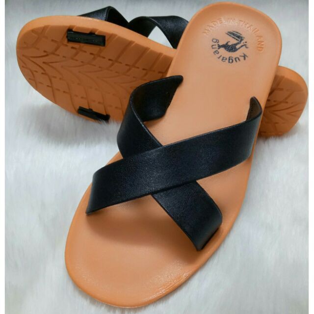 Dép nam quai chéo Thái màu đen hàng chuẩn xịn