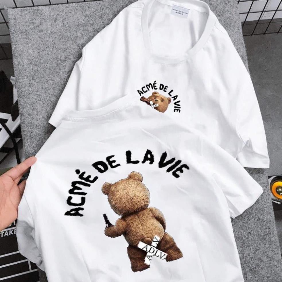 Áo Phông ADLV Nam Nữ Bear Áo Thun ADLV Tay Lỡ Form Rộng (M 47 - 48 ) | BigBuy360 - bigbuy360.vn
