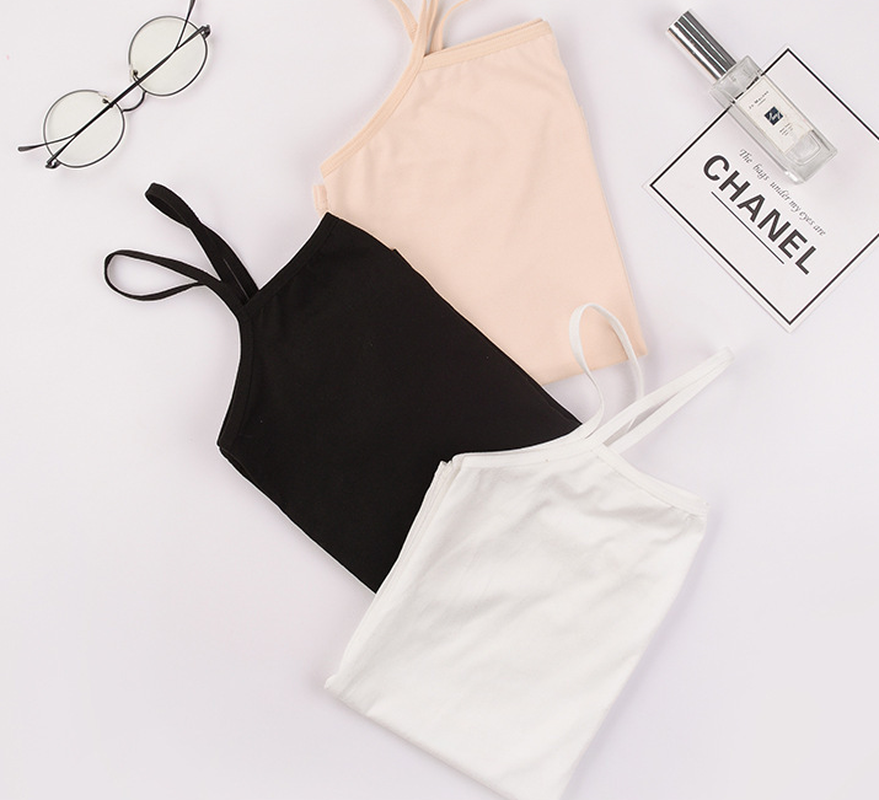 Áo Hai Dây Màu Trơn Co Giãn Tốt Thời Trang Cho Nữ