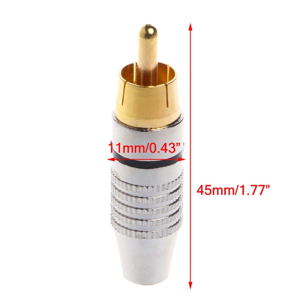 Đầu hàn Jack AV / RCA / Hoa sen - Đầu hàn dây loa