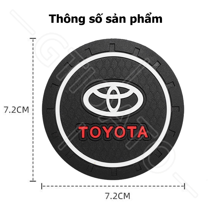 GTIOATO Lót Ly Xe Hơi Miếng Lót Cốc Xe Ô Tô Miếng Lót Ly Xe Ô Tô Chống Trượt Trang Trí NộI ThấT Ô Tô Cho Toyota CHR Raize Corolla Cross Rush Fortuner Yaris Innova Vios Prius C Wigo Sienta Land Cruiser 200 Altis ATIV Sport Camry Hilux Alphard