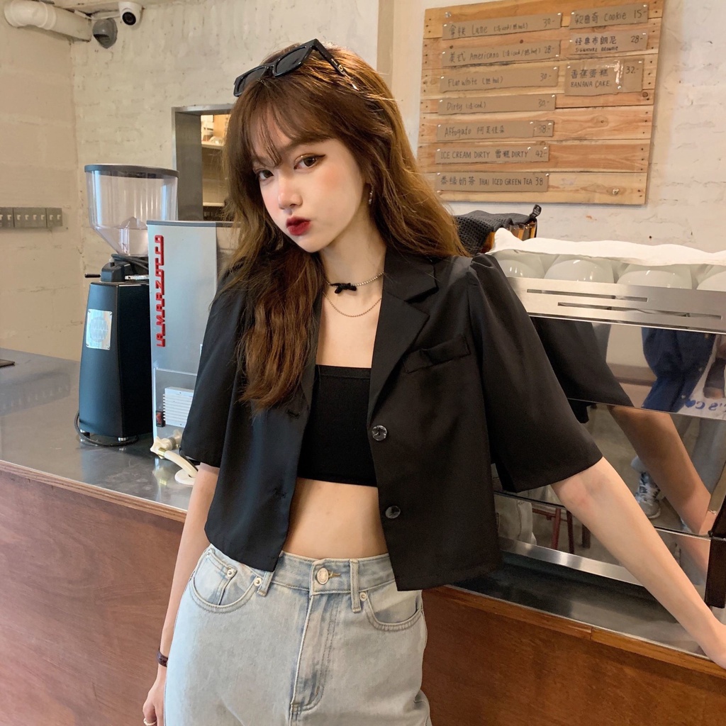 Áo Khoác Mỏng Ngắn Tay Dáng Rộng Thời Trang Mùa Hè Cho Nữ