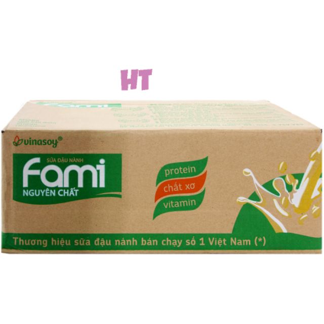 [Hsd T09.2021] Thùng 40 Bịch Sữa Đậu Nành Fami Nguyên Chất (40bịchx200ml)