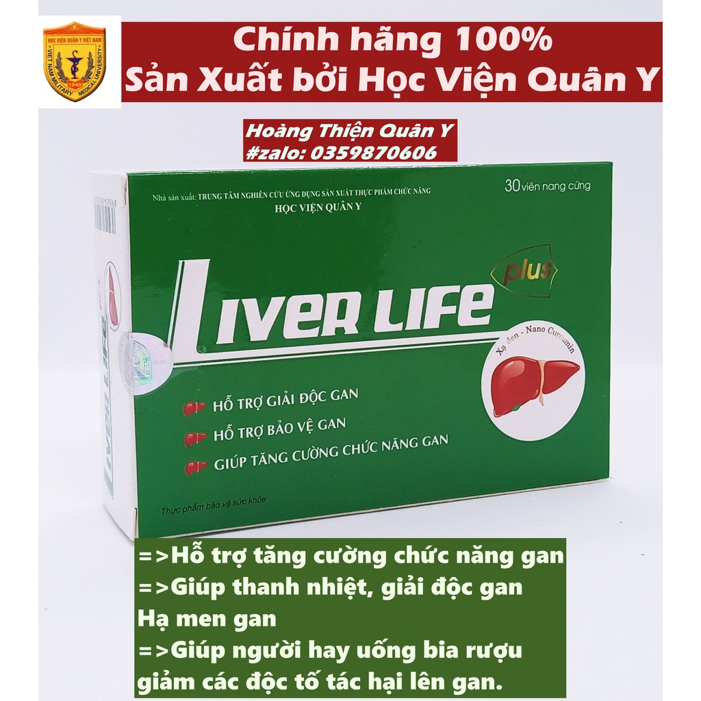 Liver Life Plus Học viện Quân Y - Giải Độc Gan Số 1 Việt Nam