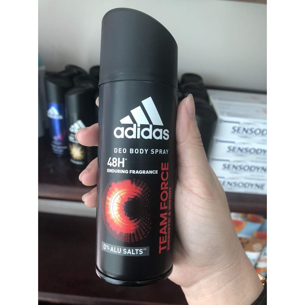 XỊT KHỬ MÙI TOÀN THÂN NAM ADIDAS DEO BODY SPRAY 48H 150ML-TEAM FORCE