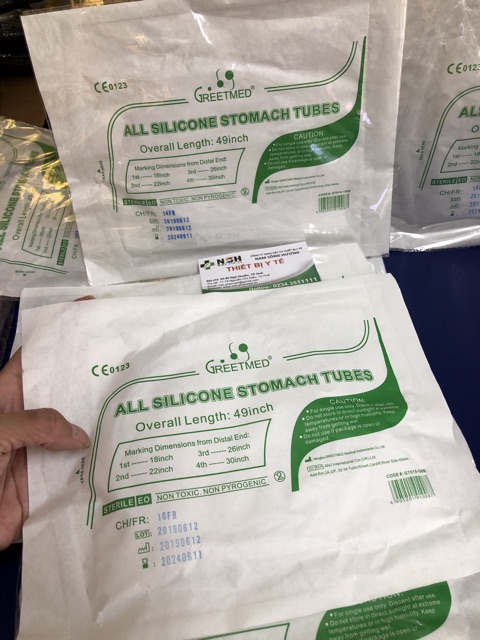 ❤Dây cho ăn nuôi ăn silicon tháng ống sonde dạ dày nuôi ăn xông ăn để lâu 1 tháng silicon số 14fr, 16fr và 18fr Greetmed