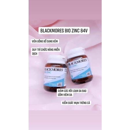 Viên Kẽm Blackmores Bio Zinc Giúp Giảm Mụn 84 Viên Úc