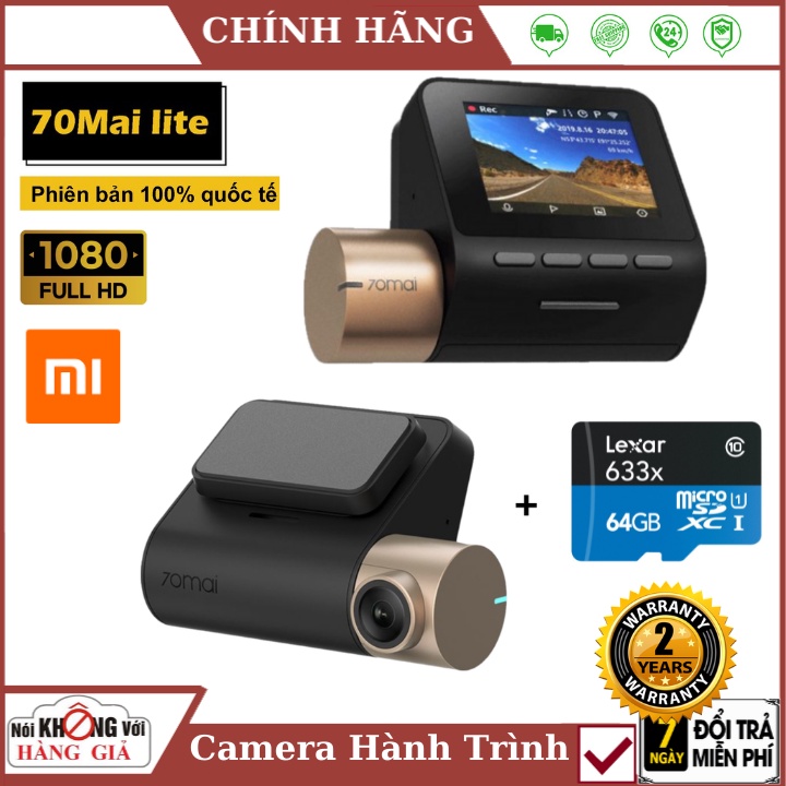 Camera Hành Trình Ô tô Xiaomi 70Mai Lite   FREESHIP   Chính Hãng Full HD - Bảo hành 2 Năm