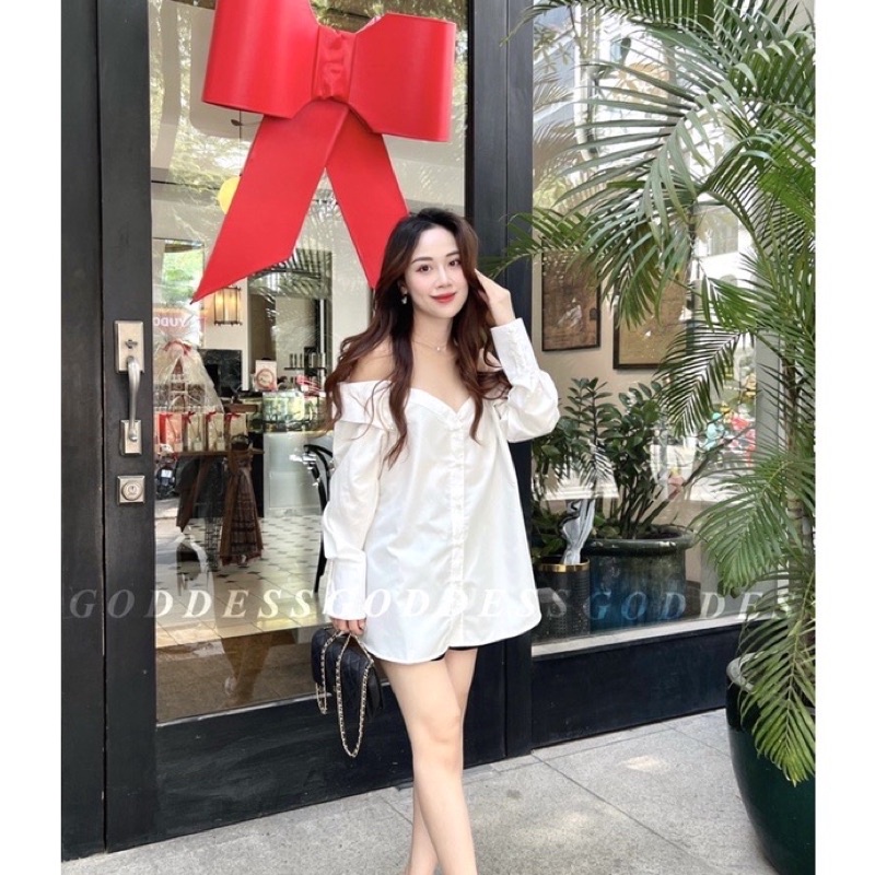 Áo sơmi tay dài phối lưới