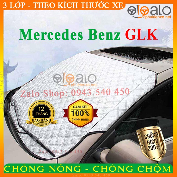 Tấm che nắng kính lái xe Mercedes Benz GLK 3 Lớp Cao Cấp - Màu Bạc - OTOALO