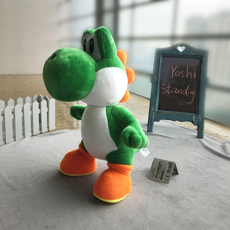 🔥 Hàng sẵn sàng🔥 【Leacat】 34 cm Super Mario Bros Standing Yoshi Dragon Plush Doll Soft Stuffed Toy Yoshi Peluche Doll Kids Gift