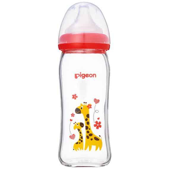 Bình sữa thủy tinh cổ rộng Pigeon Plus 160ml/240ml