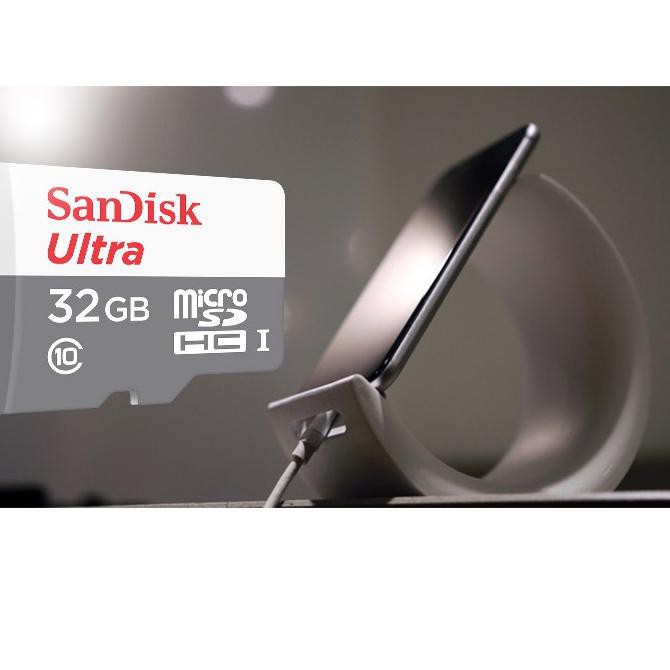 SANDISK ➹ Thẻ nhớ Micro SD 32GB 64GB 128GB 256GB Ultra CLASS10 80Mbps - màu trắng ♞