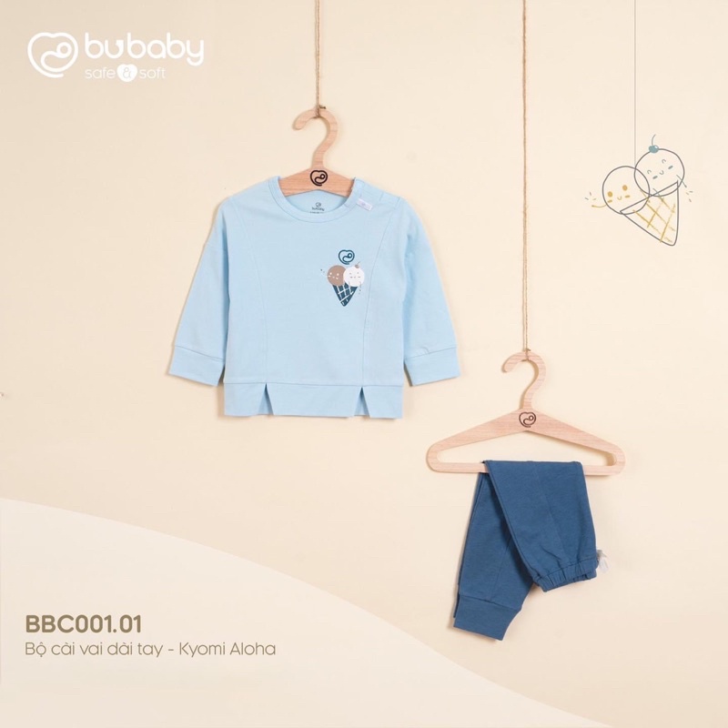 Bu Sale up to 50%Bubaby! Bộ dài tay cài vai quần dài - Kyomi Aloha! Chuẩn size