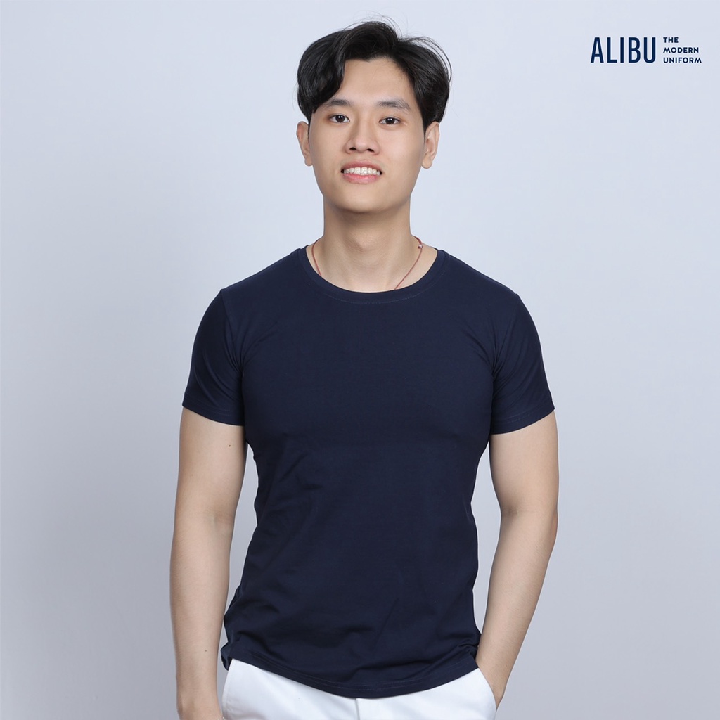 Áo thun cotton 100% thái nam trơn cổ tròn trơn gia đình nam nữ ngắn tay chất liệu co giãn 4 chiều vnxk - ALIBU