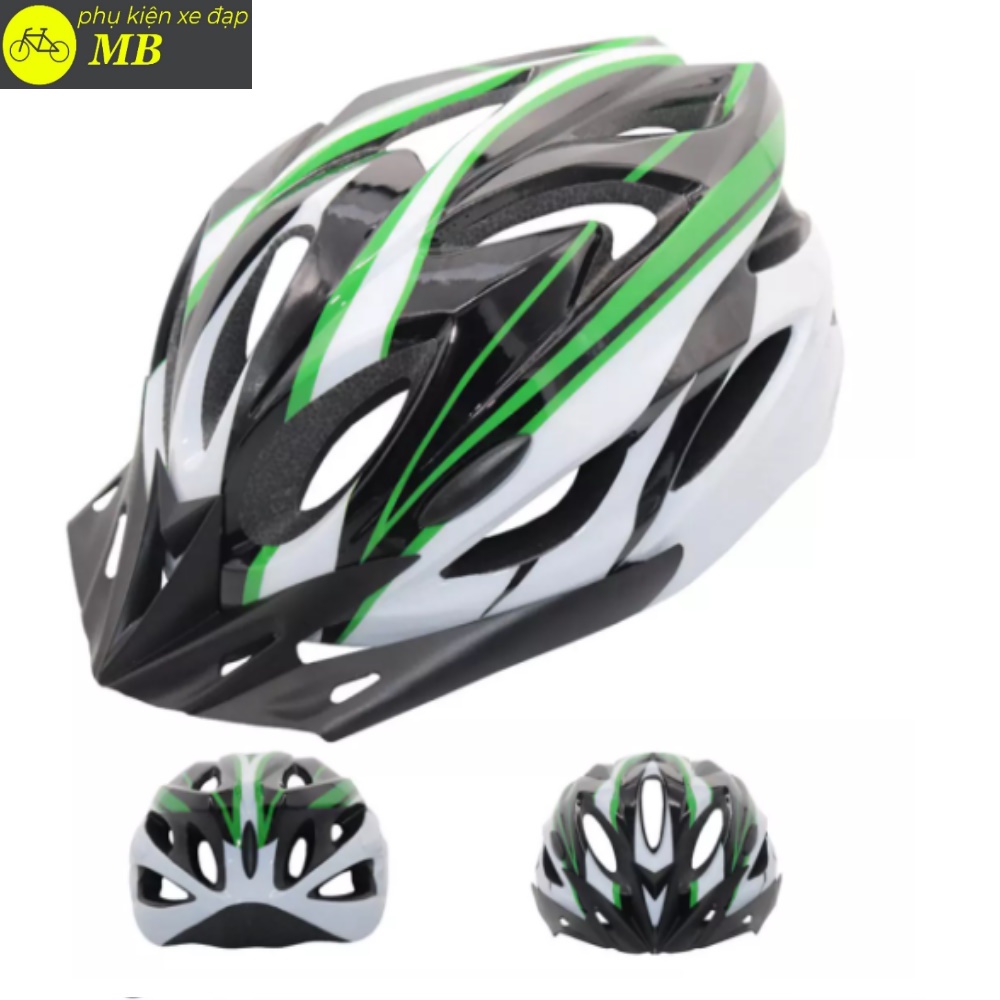 nón bảo hiểm xe đạp thể thao cao cấp, mũ bảo hiểm xe đạp thời trang siêu nhẹ chuyên dụng phượt MBH01